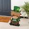 Glitzhome® 24" St. Patrick's Wooden Highland Cow Porch Decor